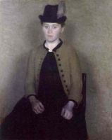 Vilhelm Hammershøi, Ida Ilstedt, Die Verlobte des Künstlers, 1890