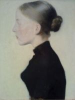 Vilhelm Hammershøi, Brustbild einer jungen Frau, 1888